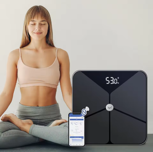 Dwell Smart Body Fat <b>Scale</b> <b>Digital</b> for Glass Rectangle Bathroom <b>Scale</b> LED Display App Connectivity Temperature Display - Product Image 2