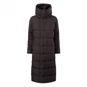 <b>Long</b> Women Down Coat Padded Winter <b>Jacket</b> With <b>Hood</b> Zipper Outerwear <b>Puffer</b> Wholesale Latest Design Women <b>Long</b> Coat - Product Image 2