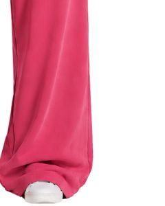 Pantalones de chándal anchos de cintura alta para mujer, color rosa burbuja, de ajuste holgado, estilo casual urbano, de felpa, con cordón y bolsillos. - Product Image 4