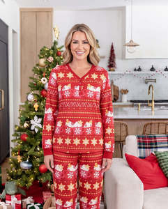 Conjunto de Chándal Navideño para Mujer, Personalizado con Estampado, Top de Manga Larga y Pantalones a Juego, Pijama Cálido de Invierno, Ropa de Estar por Casa, Conjunto Festivo de Invierno - Product Image 2