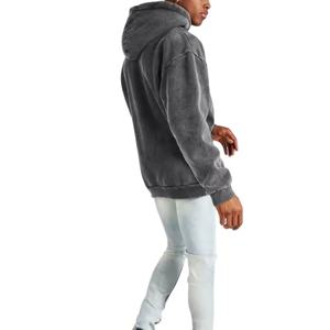 เสื้อฮู้ดดี้ผ้าคอตตอน 100% หนัก 400 กรัม ทรงโอเวอร์ไซส์ สไตล์ลำลองสำหรับผู้ชาย ทรงไหล่ตก มีซิป ระบายอากาศได้ดี ผ่านกระบวนการฟอกสีแบบแอซิดวอช - Product Image 5