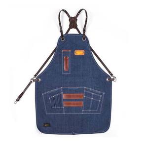 Tablier personnalisé en denim et coton, tablier de barbier en cuir, tablier de salon sur mesure - Product Image 1