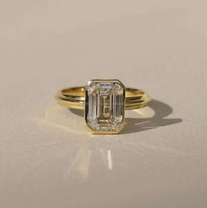 IGI/GIA Lab Grown Cut Diamond Vintage 14K Anillo de boda/compromiso amarillo Unisex Oro blanco fino para fiesta de aniversario-Worthy - Product Image 4