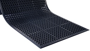 Tapis de rampe en caoutchouc à motif géométrique, antidérapant, imperméable, style industriel, rectangulaire, pour usage extérieur et intérieur - Product Image 4