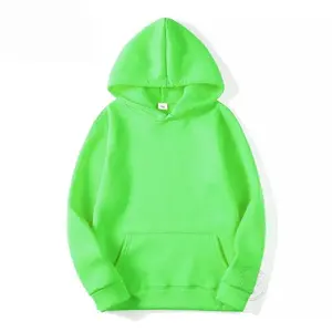 Trendy Oversized Sports Pullovers for Men Solid Color <b>Long</b> Fleece <b>Sweatshirts</b> with Hood Spring Autumn S-3XL for Couples - Product Image 5