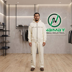 Conjunto de Sudadera con Capucha y Cremallera para Hombre Valmar, Poliéster/Algodón, Forro Polar, Ropa Urbana de Invierno, Corte Regular, Transpirable, con Estampado de Letras - Product Image 1
