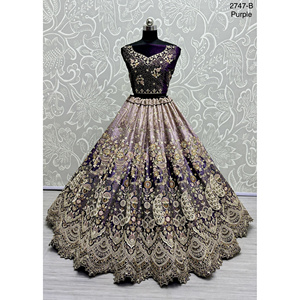 Collections de velours de vêtements de mariée indiens pour la mariée avec le travail de Zarkhan par Fabzone - Product Image 3