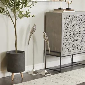 Figura Decorativa de Caballo Comedero de Hierba, Hecha a Mano en Aluminio Chapado en Oro, Adorno de Mesa de Lujo para Sala de Estar, Tema Animal Moderno, ZAHID EXPORTS China - Product Image 5