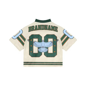 Camiseta de Fútbol Corta para Mujer, con Estampado Gráfico Personalizado de Alta Calidad, Transpirable, con Cuello en V y Malla, Absorbente de Sudor - Product Image 3