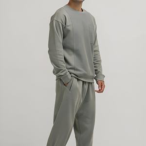 Sweat-shirt à col rond surdimensionné pour homme de haute qualité avec logo personnalisé, en molleton de coton, streetwear décontracté, OEM - Product Image 5