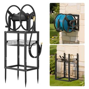 Avvolgitubo da Giardino Autoportante da 16 mm di Diametro, Contiene Tubi da 200 Piedi e 5/8 Pollici, Supporto Rimovibile per Montaggio a Parete o a Terra, per Stoccaggio Verticale - Product Image 1