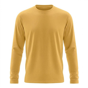 Sweat-shirt thermique en polaire à manches longues pour homme, col rond, bleu uni, pour l'entraînement, vente en gros, faible MOQ - Product Image 3