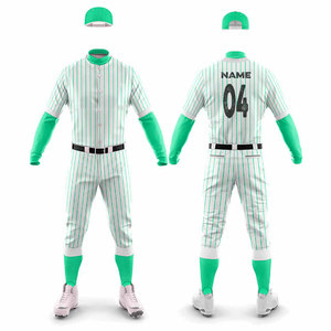 Youth and Adult Uniform Factory Wholesale Low Price Customization Striped Design All Season Softball <b>Baseball</b> Uniform Clothes - Product Image 1