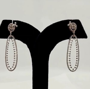 Pendientes colgantes de diamantes cultivados en laboratorio de cultura étnica moderna para mujer para fiestas de boda y ropa informal - Product Image 4