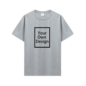 T-shirt en coton tissé rouge à col rond, confortable pour un usage quotidien, avec logo personnalisé, haute qualité, motif, 180 GSM, poids lourd - Product Image 2