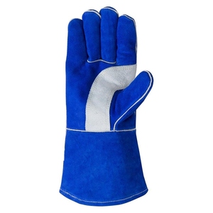 ถุงมือหนังวัวแท้คุณภาพสูง ทนทาน ป้องกันเปลวไฟ เสริมความแข็งแรง สำหรับงานเชื่อม งานดับเพลิง และงานปิ้งย่าง - Product Image 2