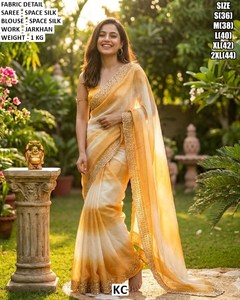 Sari traditionnel pour femmes Noor Elegance, idéal pour les fêtes, avec des propriétés anti-humidité et anti-plis - Product Image 2
