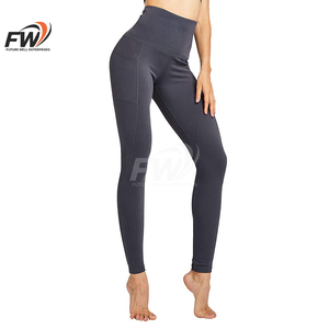 กางเกงโยคะควบคุมหน้าท้องกางเกงออกกำลังกายกางเกงรัดรูปยกก้นออกแบบโลโก้ได้ตามต้องการ - Product Image 4