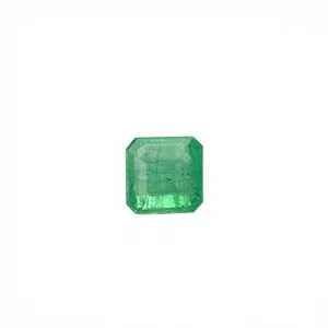 Émeraude naturelle certifiée du Zambie, taille carrée, avec un bel éclat, pierre précieuse non montée pour la création de bijoux, 0,95 carat - Product Image 1