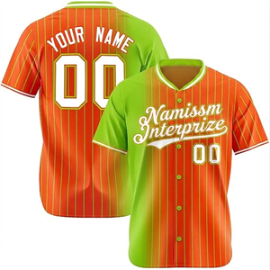 Camiseta de Béisbol Personalizada con Sublimación de Tinte Degradado, Uniforme de Equipo Profesional, Camisetas de Béisbol de Primera Calidad para el Mercado de EE. UU. y Europa - Product Image 1