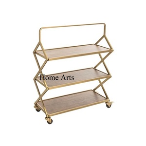 Standard Design Iron Hotel Ware Food Serving <b>Trolley</b> Greatest Quality Customized Size Food Serving <b>Trolley</b> With Wheels - Product Image 3