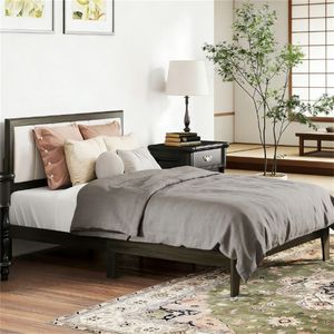 Full <b>Bed</b> <b>Frame</b> with Upholstered Headboard <b>Platform</b> <b>Bed</b> <b>Frame</b> - Product Image 1