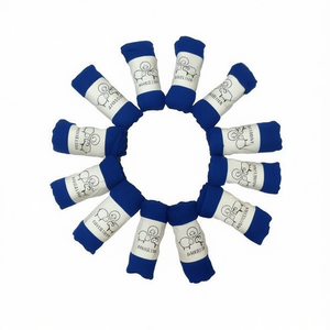 Écharpe en velours Angelina tricotée 90x180cm, froissée sous vide, bleu monochrome - Product Image 1