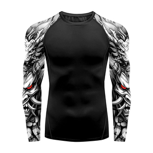 Custom Logo Mens Rash Guard Full Sleeve Quick Dry Athletic <b>Compression</b> <b>Shirt</b> Manufacturer Bulk Supply - Product Image 4