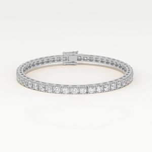 Bracelet tennis Aarinya à une seule rangée de diamants cultivés en laboratoire, bracelet tennis en or 14 carats avec diamants cultivés en laboratoire et certificat IGI - Product Image 6
