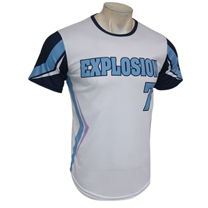 Camiseta de béisbol al por mayor con logotipo personalizado, manga raglán, cuello redondo, 100% poliéster, jersey de béisbol de media manga sublimado. - Product Image 5
