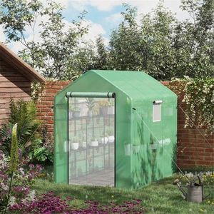 Mini Serra Moderna Facile da Montare con Struttura in Acciaio Zincato e PVC/PE per Uso Domestico e Giardino - Product Image 2