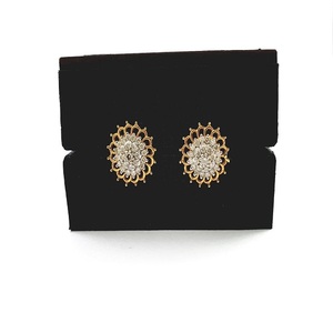 Boucles d'oreilles élégantes en or jaune 18 carats pour femmes, bijoux raffinés, accessoires de mode pour mariages et soirées, collection cadeau - Product Image 1
