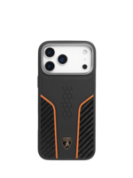 Étui de protection magnétique en cuir véritable Lamborghini sous licence officielle pour iPhone 17 Pro/17 Pro Max/18 Pro/18 Pro Max