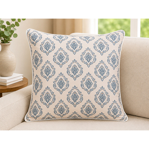 Luxury Floral Printed Cotton Cushion Cover | <b>Soft</b> Decorative Throw <b>Pillow</b> Cover for Sofa, Bed & Hotel Decor - Product Image 2