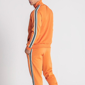 Conjunto Deportivo para Hombre, Color Naranja, con Capucha y Cierre Completo, Estilo Deportivo, Ropa de Invierno, 100% Algodón Transpirable - Product Image 2