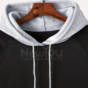 เสื้อฮู้ดผู้ชาย NewYou สีดำเทา สวมใส่สบายในฤดูหนาว ระบายอากาศได้ดี เป็นมิตรกับสิ่งแวดล้อม ทรงปกติ ผ้าฝ้าย 100% เฟรนช์เทอร์รี่ - Product Image 5