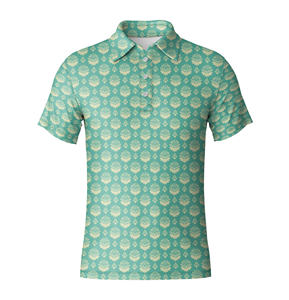 Polo de Golf Personalizado para Hombre con Patrón Vintage de Lujo, Manga Corta, Polo de Alto Rendimiento para Uniformes de Equipo de Campo de Golf, Proveedor Destacado - Product Image 4