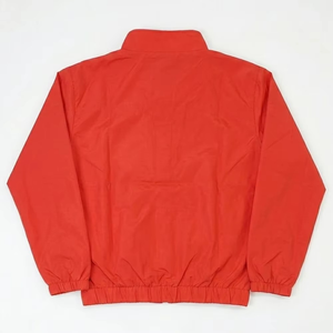 <b>Men's</b> Red And Cream Color Blocking Track <b>Jacket</b> And Shorts Set Sporty Quick Dry Polyester <b>Summer</b> Wear - Product Image 3