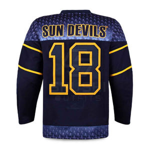 Maillots de hockey d'été personnalisés de haute qualité avec tissu antibactérien et anti-humidité, logo brodé, noms d'équipe personnalisés - Product Image 4