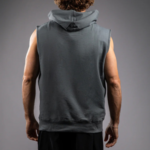 Top Trending Product Sleeveless Sports Hoodie Gym <b>Workout</b> Fitness Running Casual Modern Athletic Design Men Sleeveless <b>Hoodies</b> - Product Image 2