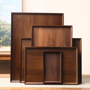 Wooden Rectangular <b>Tea</b> <b>Tray</b> Wooden <b>Tray</b> Wooden Hotel Dinner <b>Tray</b> Suitable for Dinner Dessert Bathroom Supplies Kitchen Storage - Product Image 2
