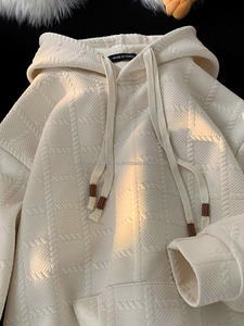 Vente en gros de sweats à capuche en polyester jacquard tendance printemps-automne, épaules tombantes, streetwear, haute qualité - Product Image 3