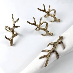 Brass Design Napkin Rings <b>Set</b> <b>Rustic</b> Napkin Holders Durable Eco-Friendly Decorative <b>Dining</b> <b>Table</b> Accessories - Product Image 3