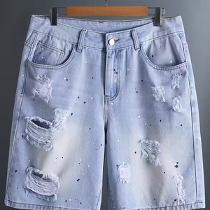 Nueva Tendencia 2026: Shorts de Mezclilla Casuales para Hombre, 100% Algodón de Alta Calidad, Cintura Elástica con Cordón Ajustable, Ecológicos y Transpirables - Product Image 2