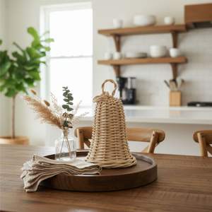 Cloche de Noël artisanale en rotin - Product Image 5