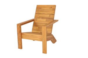 Silla Adirondack diseñada con respaldo inclinado clásico, reposabrazos anchos y construcción sólida, ideal para relajarse al aire libre en jardines. - Product Image 5