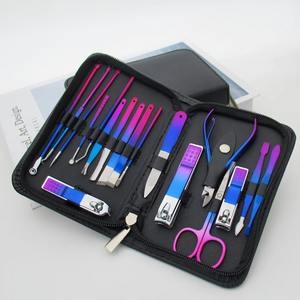 Ensemble de 9 à 18 pièces, kit professionnel de manucure et pédicure en acier inoxydable, soin des ongles de précision avec étui de voyage, coupe-ongles, ciseaux - Product Image 3