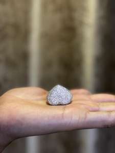 Luxury Iced Out Moissanite Dome <b>Ring</b> for Women Sparkling Pave <b>Statement</b> <b>Ring</b> Bold Cocktail Jewelry Fashion Gift Design - Product Image 5