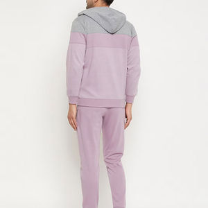 Custom High Quality 100% Cotton Men's Winter Tracksuit Breathable Hooded Plus Size Custom Logo Printed Tracksuit - Product Image 2