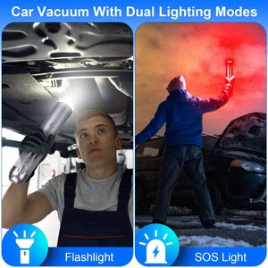 Aspirapolvere Portatile per Auto Senza Fili, Potente Aspirazione 16kPa, 2 Velocità, Filtrazione, Luce LED SOS, Ricaricabile, Leggero - Product Image 4
